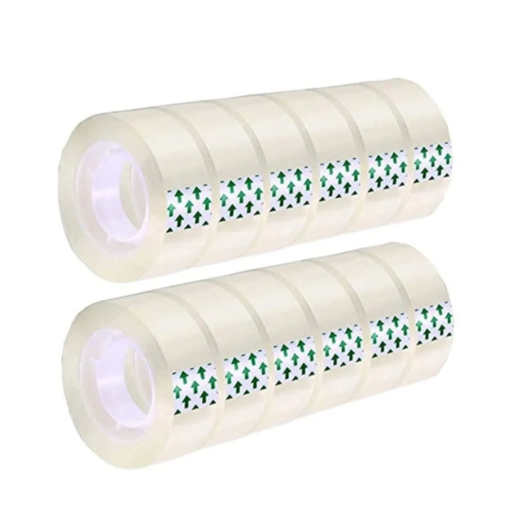 Shakti Self Adhesive Tape 13 mm, 36 Yard Transparent Tape, 1 Pack of 12 Roll